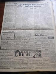 Vatan Gazetesi - 17 Ekim 1950 - Bizim İçin Meydan Açıktır Yazan Ahmet Emin Yalman Köşe Yazısı - Kızıl Bulgar Hükümetinin Her İsnadına Deliller Ve Vesikalarla Mukabele Ediliyor - Türk Askeri Birliği - Teknik Üniversite Merasimle Açıldı - İlk Dersi Profesör Salih Murat Uzdilek Verdi - Milli Tıp Kongresi İlk Toplantıda Gerek Mevzuu Ele Alındı - İstanbul Seçimi Demokrat Parti Adayları Kazandılar - Batı Avrupa'nın Harp Kudreti - Geçmişte Bugün Kosova Sahrasında Üç Gün Yazan Feridun Fazıl Tülbentçi Yazı Dizisi - Bir Zabıta Vakasının İçyüzü Yazan J.J. Gauthier Yazı Dizisi - Birleşik Amerika'nın İktisadi Kudreti Yazan Melih Günel - Resimlerle Hadiseler - İsrail'de Fevkalade Hal - Resimlerle Hadiseler - Çörçil Anlatıyor Yazan Winston Churchill Yazı Dizisi - Kanuni Sultan Süleyman Yazan Feridun Fazıl Tülbentçi Yazı Dizisi - Vefa Bozası Çıktı - İstanbul Ankara Radyosu Programı - Dodge Kamyon -  Femina Kadın Şapka ve Terzi Evi