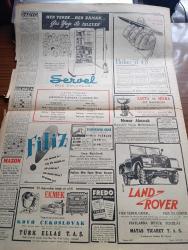 Cumhuriyet Gazetesi - 26 Nisan 1950 - Listeler Yazan Nadir Nadi Köşe Yazısı - Partilerin Radyolardan Faydalanacakları Saatler - Basın Yayın Genel Müdürlüğünde Dün Kura Çekilerek Propaganda Saatleri Tesbit Edildi - Mareşal Fevzi Çakmak'ın Vefatından Sonra Radyoevi Önünde Tahrikat Yapanların Duruşması Başladı - Attlee Kabinesi İçin Tehlikeli Bir Gün - Arap Aleminde Gerginlik - İngiltere'nin Ortaşark Kara Kuvvetleri Komutanı Sir John T. Crocker Geldi - Milli Oyunlar Ekibimiz Dün Geldi - Nazım Hikmet Hastaneye Yatırılacak - Fetih Yıldönümü Ve Bir Hamiş Yazan A. Adnan Adıvar Köşe Yazısı - Boğmaca Tedavisinde Yeni Bir Usul - İtalya'da Komünistleri Yedikleri Darbe Yazan Ömer Rıza Doğrul - Kısmet Nakleden Hatice Vildan Yazı Dizisi - Rıza Şah Pehlevinin Cenaze Merasimi - Üç Silahşörler Yazan Alexandre Dumas Çizgi Roman - Lüküs Hayat Filmi Bugünden İtibaren Azak Ve Turan Sinemalarında - Gripin - Derman Ağrı Kesici - Parker 51 Dolma Kalem - İstanbul Ankara Radyosu Programı - Bulmaca