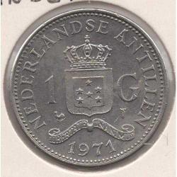 Hollanda Antilleri-1 Gulden-1971-Kraliçe JULİANA-Nikel-ÇÇT