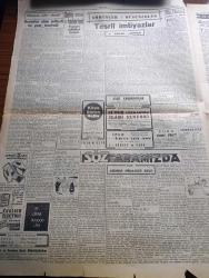 Cumhuriyet Gazetesi - 15 Mayıs 1950 - Alnımızın Akı İle Yazan Abidin Daver Köşe Yazısı - Seçim Tam Bir Sükun İçinde Geçti İştirak Nisbeti Bütün Tahminleri Aştı - Seçime İştirak Nisbeti Yüzde Sekseni Geçiyor - Rum Patriği Athenagoras Reyini Kullanırken - Vali Ve Belediye Reisi Fahrettin Kerim Gökay Hücrede Fotoğraf - İllerden Gelen İlk Neticeler - Yurtta Dün Baskısız Bir Seçim Yapıldı - Seçimler Ve Yabancı Çevreler - Tayyare Şehitleri İçin Fatih Tayyare Abidesi Önünde Tören Yapılacak - Milletlerarası Futbol Karşılaşmaları - Posta Güvercini Yazan Kerime Nadir Yazı Dizisi - Birleşmiş Milletler Genel Sekreteri Trygve Lie'nin Moskova'ya Götürdüğü Projeler - Beşiktaş Takımı Amerika'ya Hareket Etti - Seçim Gününe Ait Memleket İntibaları - Reyler Veren Nineler Dedeler ve Aliller -  Üç Silahşörler Yazan Alexandre Dumas Çizgi Roman - İstanbul Ankara Radyosu Programı - Albayrak Pirinç Ve Hububat Unları - Orion Radyoları - Hoover Elektrikli Çamaşır Makineleri - Touring Bisiklet
