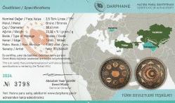 Türk Devletleri Teşkilatı Hatıra Parası (Bronz) Sertifika NO: 3798