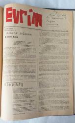 DÖNEM Aylık Edebiyat Dergisi, Ekim 1963 - Eylül 1964, Sayı: 1 - 12 [TAM TAKIM] / EVRİM Aylık Düşün Sanat Dergisi, 1964, Sayı: 16 - 22 [23 ADET]