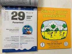 29 Aralık 2025 hediyelik orijinal Fazilet Çocuk takvim yaprağı (Cin Ali kitabı hediyeli:)