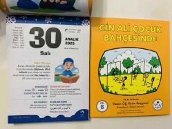 30 Aralık 2025 hediyelik orijinal Fazilet Çocuk takvim yaprağı (Cin Ali kitabı hediyeli:)