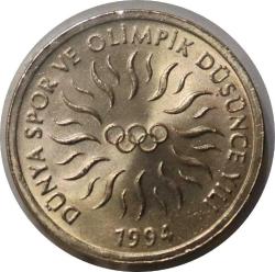 1994 Yılı Dünya Spor ve Olimpik Düşünce yılı 10 Bin Lira  FAO Tura'ya Göre Düz 0849