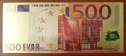 EURO/ALMANYA=2002  500 Euro   P-7X  ÇİL'  ALTIN FOLYO!  Au-01