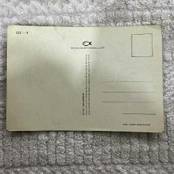 Antika araba fotoğraflı eski kartpostal