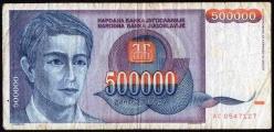 YUGOSLAVYA 500.000 DİNAR 1993