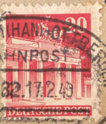 Almanya Pulu - Germany Stamp - Mektup Zarfından Kesilmiş  / Postadan Geçmiş Pul Filateli - 17 Şubat 1982 Damgalı - BRANDENBURG KAPISI TEMALI PUL, 20 PARA - YABANCI PULLAR-NOSTALJİK DOĞUM GÜNÜ HEDİYESİ