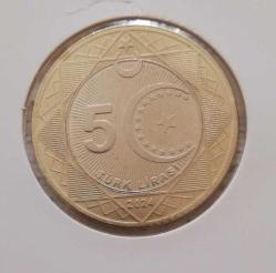 KIBRIS BARIŞ HAREKATI 50 YIL DÖNÜMÜ HATIRA PARASI 5 LİRA