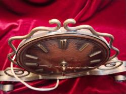 MASA SAATİ ''JAKOB PALMTAG'' ELEKTRİKLİ ÇALIŞAN MASA SAATİ 1950 Lİ YILLAR TAMAMEN BAKIR 166