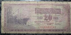 YUGOSLAVYA 20 DİNAR 1974