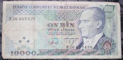 TÜRKİYE CUMHURİYETİ 10000 LİRA K26 SERİSİ