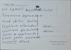 Denizli Pamukkale Parçalı Kartpostal, Arkası Yazılı