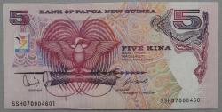 PAPUA YENİ GİNE=2007  5 Kina    P-34  ÇİL' Commemorative