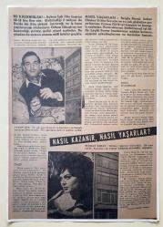 TÜRKAN ŞORAY'IN FOTOĞRAF VE HABERİNİN YER ALDIĞI DERGİ SAYFASININ BÜYÜK BOY KOPYASI - 43 x 30 cm EBATINDA - TEK YAPRAK - AYHAN IŞIK