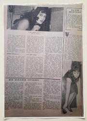 TÜRKAN ŞORAY'IN FOTOĞRAF VE HABERİNİN YER ALDIĞI DERGİ SAYFASININ BÜYÜK BOY KOPYASI - 43 x 30 cm EBATINDA - TEK YAPRAK