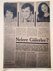 TÜRKAN ŞORAY'IN FOTOĞRAF VE HABERİNİN YER ALDIĞI DERGİ SAYFASININ BÜYÜK BOY KOPYASI - 43 x 30 cm EBATINDA - TEK YAPRAK - TAMER YİĞİT ve GÜLSÜN KAMU