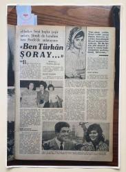 TÜRKAN ŞORAY'IN FOTOĞRAF VE HABERİNİN YER ALDIĞI DERGİ SAYFASININ BÜYÜK BOY KOPYASI - 43 x 30 cm EBATINDA - TEK YAPRAK - PERDE DERGİSİ RÖPORTAJI