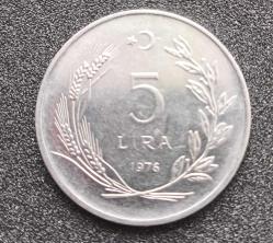 Türkiye Türkiye Cumhuriyeti  5 Lira   1975