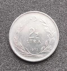 Türkiye Türkiye Cumhuriyeti  2½ Lira  1972