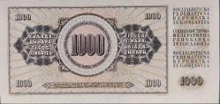 YUGOSLAVYA 1000 Dinar, 1981 ÇİL