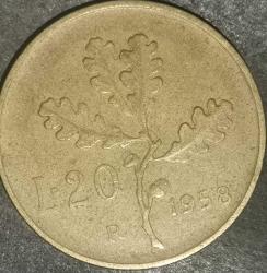 İTALYA 1958  20 LİRE