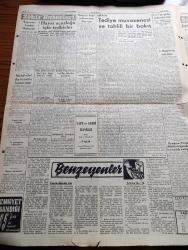 Zafer Gazetesi - 15 Haziran 1953 - Rus Notası İyi Niyeti İspat Eder Mi Yazan Mümtaz Faik Fenik Köşe Yazısı - Fenerbahçe Ankaragücü Maçı 3 3 Maçtan Bir Kare - Madenciliğimizde Çok Büyük Bir Hamle Yapılıyor - Mareşal Tito'nun Son Sovyet Teşebbüsüne Dair Nutku Rusya Üçlü Paktı Asla Sarsamaz - Ritzin Raporuna Göre Yine Naboland Suçlu - Şeker Bayramı - Kore'de Kızıllar Stratejik Noktalara Saldırıyor - Beşiktaş Danimarka'nın Tanınmış Takımı Jutlako'yu  Yendi - Benzeyenler Yazan Necdet Asi Yazı işleri - Şehir Tiyatrosu Hafta İçinde Gidiyor - Mısır Başvekili General Necip - Mısırın Yeni Hükümet Şekli - Hong Kong İncisi Anlatan Harry Feller Yazı Dizisi - Milyoner Erkek Nasıl Avlanır Marilyn Monroe'nun Formülü - Amerika Röportajları Yazan Fatin Fuad Yazı Dizisi - Paris'te Yaz Modaları - Kraliçe İkinci Elizabeth Bir Geçit Resminde - Fenerbahçe Takımı Bitkin Durumdadır - At Yarışları Bugünkü Koşular
