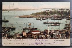 PC.1085 İSTANBUL SARAYBURNU  LİMAN GEMİLER  OSMANLI DÖNEMİ POSTA KARTI EDİTÖR BON MARCHE N.519 POSTADAN GEÇMİŞ