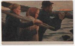 Efemera - YÜZYILBAŞI DÖNEM DENİZCİ BALIKÇI TEMALI TAŞ BASKI ÇİZİM TABLO KARTPOSTAL - kitantik - kitaLog