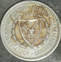 KIBRIS 1963  25  MILS