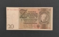 Almanya 20 Mark 1929 ÇİL ALTI