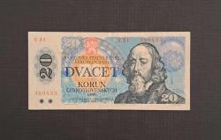 Çekoslovakya 20 Korun 1988 ÇT ( Ufak Yırtık )