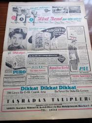 Yeni Sabah Gazetesi - 15 Mayıs 1954 - Celal Bayar Tekrar Reisicumhurluğa Seçildi - Adnan Menderes Kabinesi Anayasa Gereğince İstifa Etti - Refik Koraltan Meclis Reisi Seçildi - Rusya Amerika'dan Aldığı Gemileri İstanbul'da İade Ediyor - Yunanistan Kıbrıs'ta Vazgeçmiyor - Dünya Serbest Güreş Şampiyonası - Dün Yapılan Türkiye Daktilografi Şampiyonasında Birinciliği Kazanan Ece Özbayrak - Sevil Gülü Yazan Earl Lordrey Yazı Dizisi - Defineciler Siyavuşgil - Şehir Tiyatrosunda İhtilaf Çıktı - Irza Tecavüzün Cezası İdam - İngiltere'nin Mısır'da Siyaseti Değişmeyecek - Hacivat Ve Karagöz Fotoğraf - Abrakadabra Sihirbazların Sırlarını Anlatıyor - En Güzel Poz Müsabakası - Rusya'dan Kaçan Pilot Mehmet Altunbay Anlatıyor Cehennemde Gördüklerim Yazı Dizisi - Esrarengiz Suçlu Yazan A. Wade Yazı Dizisi -  Galatasaray Adalet Maçı - Futbol Federasyonu Başkanlığına Ulvi Yenal Getirildi - Güller Açınca Çizgi Roman- Komünist Çin'de Açlık Başgösterdi