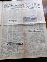 Halkçı Gazetesi - 7 Eylül 1954 - Hayalet Ve Hakikat Yazanlar Hüseyin Cahit Yalçın Köşe Yazısı - Yeni Barem Tasarısı Memurların Zararına - Rusların Düşürdüğü Uçak Amerika'nın Protestosu - Celal Bayar Saraybosna'ya Gitti - Ekonomi Bakanlığınca Verilen İthalat İzinleri Farz Olunacak - Bu Kadar Basit Bir Şey Yazan Nihat Erim - Lübnanlı Genç Bekarlara Yetmiş Bin Lira Teklif Etti - Halkçı'nın Resimli Romanı Aşk Yakutu - Mösyö Lökök Yazan Emile Gaborian Yazı Dizisi - Ortadoğu'nun Savunması Yazan Hicret Canbazoğlu - Brezilya'nın Bakir Ormanlarında Tigrero Bir Jagar Avcısının Maceraları Yazan Sasha Siemel Yazı Dizisi - Hava Pentatlon Şampiyonası - Ankara Yelken Birincilikleri - Gençlerbirliği in Toplantısı - Kilit Taşı Tatbikatından Fotoğraflar - Nigar Uluerer Esenparkta