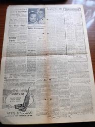 Son Havadis Gazetesi - 16 Mart 1954 - Seçimlere Hazırlık İl Seçim Kurulu Bugünden İtibaren Vazifeye Başladı - General Hacı Necip Mısır Askeri Valisi Oldu - Hindiçini Savaşları Gittikçe Şiddetleniyor - Esrar İçilen Bir Otel Kapatıldı - Karısını Bıçakla Delik Deşik Etti - General Tahsin Yazıcı Elazığ'dan Aday Gösteriliyor - Bir Kadın Altı Akrabasını Zehirleyerek Öldürdü - Ava Gardner Değil Mi Bu Fotoğraf - Kuzey Yıldızı Yazan Ailenin Yazı Dizisi - Hikaye Zavallı Annem Yazan Andre Maurois - Dünyanın En Büyük Soygunculuk Olayı Çeviren Seyfettin Turhan - Sanat Ve Edebiyat Köşesi - Dergiler Arasında Yazan İlhami Soysal - Bozacı'nın Kızı'na Şiir Yazan Sabri Soran - Zümrüt Gerdanlık Yazan Jacques Decrest Yazı Dizisi - Meşhur Fransız Aktör Jean Gabin Son Filminde - Hoover Elektrik Süpürgesi - Cemiyet Hayatı