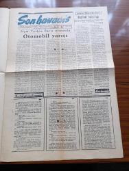 Son Havadis Gazetesi - 8 Ağustos 1954 - Gülünç Olmayalım Yazan Cemil Sait Barlas Köşe Yazısı - On İki Sınıfın Silah Altına Çağırılacağı Hakkındaki Haber Yalanlanıyor - Üçlü Balkan Anlaşmasının Pazartesi İmzalanıyor - Bikini Bu Dene Plajların Modası - Fuat Arna Dün Gece Tevkif Edildi - Florya Arsaları Meselesi Arsalarda Hissediyorum İlanlar İstifalarını Verdiler - İki Kadın Milliyetçi Fransız Polisin Öldürdüler - İngiliz Milletvekillerinin Vaziyeti Yazanlar John H. Mac Callum Scott -  New York'la Paris Arasında Otomobil Yarışı  - Zenciler Birbirine Benzemez Yazan Attila İlhan Yazı Dizisi - İslam Aleyhinde Kitap Yazan Yazar Jorj Şukyr - Zemzem Suyu Çıkarmaktadır İçin Mekke'de Artezyen Kuyuları Açıldı - Hikaye Karanlıkta Yazan A. Rıza Yalt - Demir Perdesi Yıkılıyor Yazan Pat Frank Yazı Dizisi - Profesyonel Bir Dolandırıcının Hikayesi Yazı Dizisi - Safiye Ayla Bomonti Çay Bahçesinde