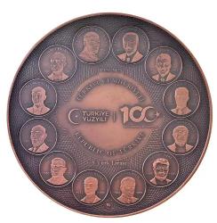 Türkiye Cumhuriyeti'nin 100.Yılı bronz Hatıra Parası  darphane hatıra parası  1728 no