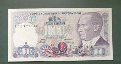 7 Emisyon F 31 seri 1000 Lira Çil