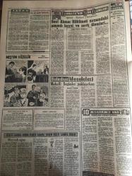 YENİ SABAH GAZETESİ 7AĞUSTOS 1963 YIL :26 SAYI :8763--İdareciler en az 4 yıl vazife görmedikçe değişmeyecek ---Kat mülkiyeti için tasarı  hazırlandı ---İzmir yolunda yeni bir kazada 3 kişi daha öldü---Maarif Müdürü Açıkta Talebe Kalmayacak Dedi ---7 Kişilik aileyi sel götürdü --İki kardeş suçu pay edemiyor ---25 Yerde üst mahkeme kuruluyor ---Ardıçoğlu işine  karışan olursa çekip gidecek --25 Yerde üst mahkeme kuruluyor ---Daha 18 yaşında iken  bir düzine sevgilisi vardı ---Sık sık saate bakmak :Siyavuşgil --Kolombiya da şakiler 45 kişiyi öldürdü --B.Almanya Savunma bütçesi yüzde 40 nisbetinde arttı ---Türk Sinemasında Yeni Filmler Başarılı --Sinemalar : Atlas : Kadının Arzu Ettiği Aşk ,İnci :Zorla Evlendik ,Konak :Büyük Misafir ---Fenerbahçe bu gece Altay ile oynuyor --A ve Ümit Milli Takımının Çalışma Programı Belli Oldu ---Voleybol da bu gece rakibimiz :İsrail --İstanbul a bu sene 16 yabancı  tenisçi geliyor --Amerikan Atletleri İngiltere yi de yendi :120-91---