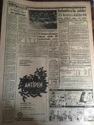 YENİ SABAH GAZETESİ 7AĞUSTOS 1963 YIL :26 SAYI :8763--İdareciler en az 4 yıl vazife görmedikçe değişmeyecek ---Kat mülkiyeti için tasarı  hazırlandı ---İzmir yolunda yeni bir kazada 3 kişi daha öldü---Maarif Müdürü Açıkta Talebe Kalmayacak Dedi ---7 Kişilik aileyi sel götürdü --İki kardeş suçu pay edemiyor ---25 Yerde üst mahkeme kuruluyor ---Ardıçoğlu işine  karışan olursa çekip gidecek --25 Yerde üst mahkeme kuruluyor ---Daha 18 yaşında iken  bir düzine sevgilisi vardı ---Sık sık saate bakmak :Siyavuşgil --Kolombiya da şakiler 45 kişiyi öldürdü --B.Almanya Savunma bütçesi yüzde 40 nisbetinde arttı ---Türk Sinemasında Yeni Filmler Başarılı --Sinemalar : Atlas : Kadının Arzu Ettiği Aşk ,İnci :Zorla Evlendik ,Konak :Büyük Misafir ---Fenerbahçe bu gece Altay ile oynuyor --A ve Ümit Milli Takımının Çalışma Programı Belli Oldu ---Voleybol da bu gece rakibimiz :İsrail --İstanbul a bu sene 16 yabancı  tenisçi geliyor --Amerikan Atletleri İngiltere yi de yendi :120-91---