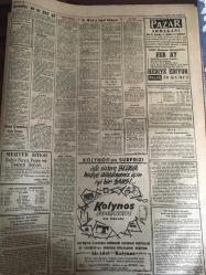 YENİ SABAH GAZETESİ 7AĞUSTOS 1963 YIL :26 SAYI :8763--İdareciler en az 4 yıl vazife görmedikçe değişmeyecek ---Kat mülkiyeti için tasarı  hazırlandı ---İzmir yolunda yeni bir kazada 3 kişi daha öldü---Maarif Müdürü Açıkta Talebe Kalmayacak Dedi ---7 Kişilik aileyi sel götürdü --İki kardeş suçu pay edemiyor ---25 Yerde üst mahkeme kuruluyor ---Ardıçoğlu işine  karışan olursa çekip gidecek --25 Yerde üst mahkeme kuruluyor ---Daha 18 yaşında iken  bir düzine sevgilisi vardı ---Sık sık saate bakmak :Siyavuşgil --Kolombiya da şakiler 45 kişiyi öldürdü --B.Almanya Savunma bütçesi yüzde 40 nisbetinde arttı ---Türk Sinemasında Yeni Filmler Başarılı --Sinemalar : Atlas : Kadının Arzu Ettiği Aşk ,İnci :Zorla Evlendik ,Konak :Büyük Misafir ---Fenerbahçe bu gece Altay ile oynuyor --A ve Ümit Milli Takımının Çalışma Programı Belli Oldu ---Voleybol da bu gece rakibimiz :İsrail --İstanbul a bu sene 16 yabancı  tenisçi geliyor --Amerikan Atletleri İngiltere yi de yendi :120-91---
