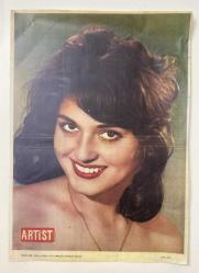 ÇEŞİTLİ DERGİ,GAZETE,POSTER,AFİŞ VE BROŞÜRLERDEN KOPYALANMIŞ TÜRKAN ŞORAY'IN FOTOĞRAFININ YER ALDIĞI TIPKI BASIM 38 x 27 EBADINDA,ARTİST DERGİSİ