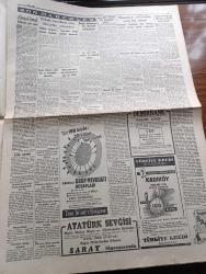 Cumhuriyet Gazetesi - 24 Nisan 1954 - Giresun'da ki Demokrat Parti Mitinginde Dün Elim Bir Kaza Oldu - Celal Bayar Dün Raman Petrol Sahasına Gitti - Eski Yalova Belediye Reisi Rahmi Üstel Tevkif Edildi - Cumhuriyetçi Millet Partisi Bugün Taksim'de Bir Miting Yapacak - Genç Milli Takımımız Dün Almanya'dan Döndü - Güzel Ve Sıhhatli Çocuk Müsabakamızın İlk Elemesi - İstanbul Metrosunun Projesi Dün İhale Edildi - 23 Nisan Bütün Yurtta Kutlandı - İnce Memed Yazan Yaşar Kemal Yazı Dizisi - 1954 Cannes Sinema Festivali Yazan Aydemir Balkan Yazı Dizisi - Darüşşafaka Lisesine Verilecek Yeni Şekil - Burhan Felek Köşe Yazısı - Rus Ajanı Von Papen'i De Öldürmek İstemiş - İngiltere Macaristan Maçına 800.000 Kişi Bilet İstiyor - Ankara'da Kapalı Spor Salonunun Temelleri Atılıyor - Büyük Adli Hatalar Koca Katili Çeviren Mazhar Kunt Yazı Dizisi - Yurtta Seçim Mücadelesi İntibaları - Doğu'da Hitabet Kürsüsüne Kimse Rağbet Etmiyor Yaşar Kemal Yazıyor