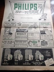 Cumhuriyet Gazetesi - 26 Nisan 1954 - Mitingden İntibalar Yazan Doğan Nadi Köşe Yazısı - Başbakan Adnan Menderes En Mühim Seçim Nutkunu İzmir'de Söyledi - Cenevre Konferansı Bugün Açılıyor - Galatasaray Vefa'yı Dün 3 1 Mağlup Etti - Mareşal Tito Trieste Hakkında Yeni Bir Teklifte Bulundu - İsmet İnönü Başbakan Adnan Menderes'e Cevabı - Mersin Limanının Temel Atma Töreni Dün Yapıldı - İllerde Dün Yapılan Mitingler - İstanbul'da Yapılan Demokrat Parti Ve Cumhuriyet Halk Partisi Mitingleri - Türkiye Mısır Atletizm Karşılaşması - İnce Memed Yazan Yaşar Kemal Yazı Dizisi - 1954 Cannes Sinema Festivali Yazan Aydemir Balkan Yazı Dizisi - Başıbozuk Ressamlar Yazan Bedri Rahmi Eyüboğlu Köşe Yazısı - Yeni Telefon Santralları Açıldı - Müslüman Devletler İktisad Konferansı - Arap Birliği Genel Sekreteri Abdülhalik Hassune General Franco İle Görüştü - Komünist Çin'de Bütün Gıda Maddeleri Vesikaya Tabi Tutulacak - Büyük Adli Hatalar Koca Katili Çeviren Mazhar Kunt Yazı Dizisi - Philips