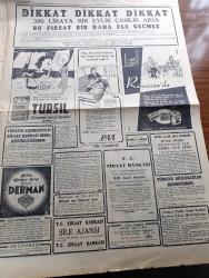 Cumhuriyet Gazetesi - 8 Mayıs 1954 - Hırs Belası Yazan Nadir Nadi Köşe Yazısı - CHP'de Beliren Fikir İhtilafları Patlak Verdi - Malatya Seçimi - 20 Şehit Neredesin Avukatı Naboland'ın Satılmasını İstedi - Çocuk Müsabakamız - Ruslar NATO'ya Alınmıyor - Cumhuriyet Gazetesi 30 Yaşına Bastı - Rus Notasına Dün Cevabımızı Gönderdik - Hindiçini'de Dien Bien Fu Kalesi Düştü - Tokyo'da Dünya Serbest Güreş Şampiyonası - İnce Memed Yazan Yaşar Kemal Yazı Dizisi - Boğaza Yapılacak Asma Köprüyü Amerikalılara Yapmaya Talip - Irak'ta Komünistlerle Mücadele Şiddetlendi - Truman Amerikan Dış Siyasetini Tenkid Etti - Film Yıldızı Ayfer Feray Puro Tuvalet Sabunu Kullanıyorum Diyor - Basketbol Maçlarında 19 Seyirciden 5000 e Yazan Cem Atabeyoğlu - Büyük Adli Hatalar Katil Kim Çeviren Mazhar Kunt Yazı Dizisi - İngiltere'nin Kral Kupası Maçından Enteresan Notlar - 117 Numaralı Ajan Yazı Dizisi - Sarayların Aşk İlahesi Desiree Yazan Annemarie Selinko Yazı Dizisi - Tursil - Leonard Buzdolabı