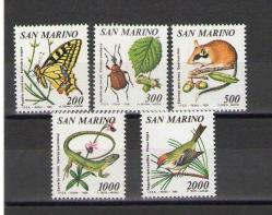 San Marino 1990-  Fauna ve Flora - Hayvanlar ve Bitkiler  - MNH - DAMGASIZ