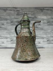 Antika Muazzam Patinaya Sahip Trabzon Bakır İbrik