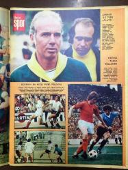 HAYAT SPOR DERGİSİ - 26 HAZİRAN 1974 - SAYI: 17 - BURSASPOR 1974 TAKIM KADROSU POSTERİ - FRANZ BECKENBAUER POSTERİ - ADANADEMİRSPOR 1974 TAKIM KADROSU POSTERİ - 1974 DÜNYA KUPASI'NIN YILDIZI JOHAN CRUYFF - BÜTÜN YÖNLERİ İLE 1974 DÜNYA KUPASI - ALETTİN METİN - GÜNGÖR SAYARI - BALKAN BOKS BİRİNCİLİĞİ - 1974 CUMHURBAŞLANLIĞI BİSİKLET TURU - ADANASPOR'LU FATİH TERİM ''BEŞİKTAŞ'TAN BAŞKA BİR TAKIMDA OYNAMAYACAĞIM'' - ZAGAŞO - TARIK ÖZERENGİN - SABRİ HOCA - TARIK YAMAÇ - CEM ATABEYOĞLU - ÖMER KARADAĞ - ERDOĞAN GÜRHAN - DR. ERTUĞRUL AKINCI - CEMAL GÜRSEL KUPASI - ARKA KAPAK:  ADANADEMİRSPOR POSTERİ - POSTERLİ 32 SAYFA TAM TAKIM SPOR DERGİSİ