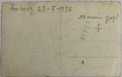 28.07.1956 .Ayakta iki erkek çocuk ve bir kız çocuklarıyla poz veren Anne-Baba fotoğrafı  ,ORİJİNAL SİYAH & BEYAZ, 14 x 9cm EBADINDA - 1940'LAR, 1950'LER, 1960'LAR ve 1970'LER